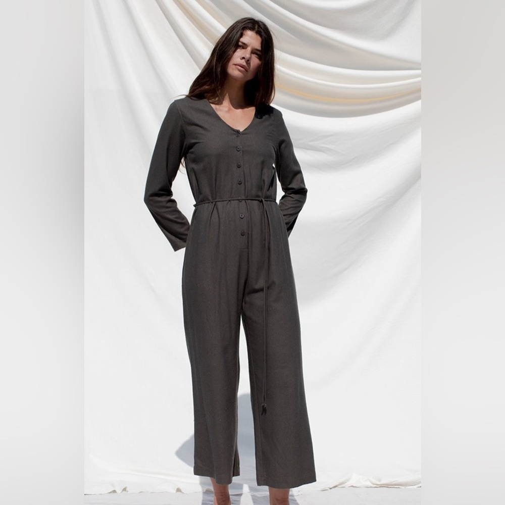 Ozma silk noil jumpsuit medium